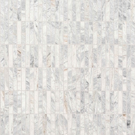 Msi Capri Blue Stack Pattern Sample Honed Marble Mesh Mounted Mosaic Tile ZOR-MD-0591-SAM